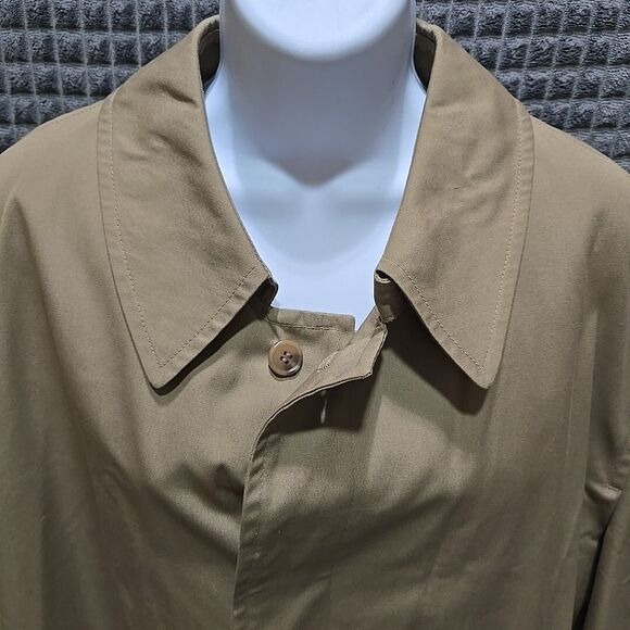VTG Trench Overcoat Jacket 42Long Aberdeen Tan Corp Classic Gorp Tech Zip Liner - Picture 5 of 16